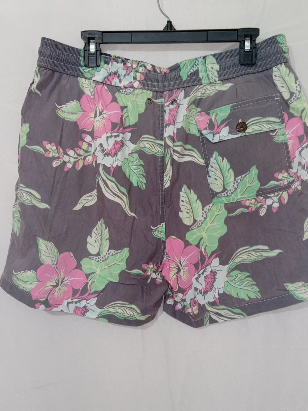 Polo Ralph Lauren Mens XL Floral Hawaiian Swim Trunks Tropical Shorts Faded